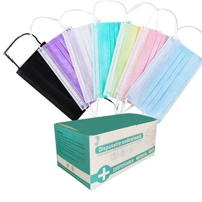 Disposable Black Medical Face Masks